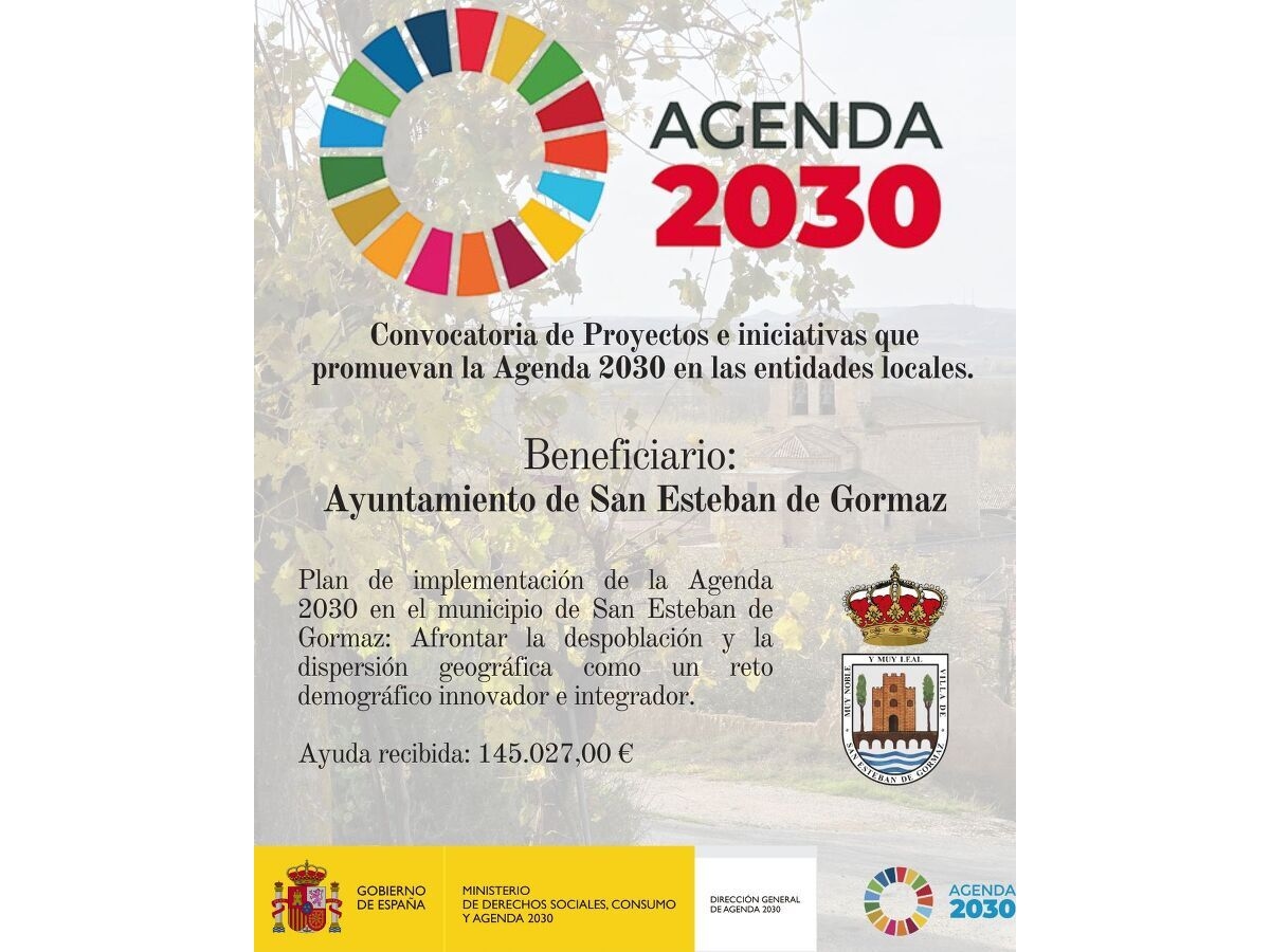 145.000 euros para el desarrollo de la Agenda 2030
