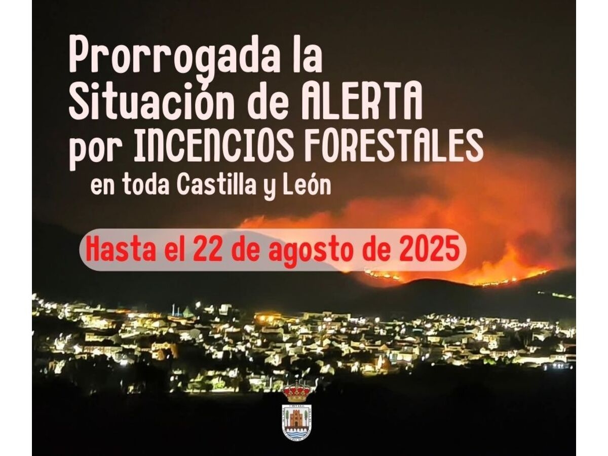 Alerta de incendios hasta el 22 de agosto