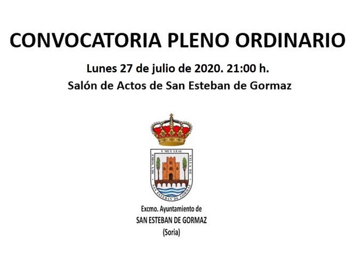 Convocatoria de Pleno Ordinario