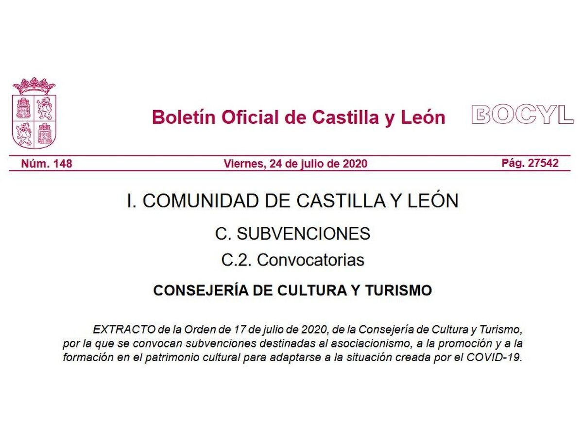 Ayudas al asociacionismo, promoción y formación del patrim. cultural