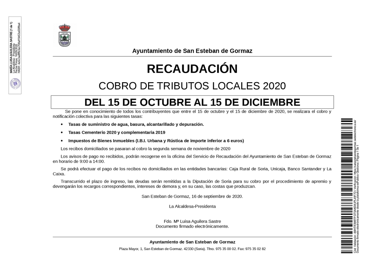 Tasa de Tributos Locales