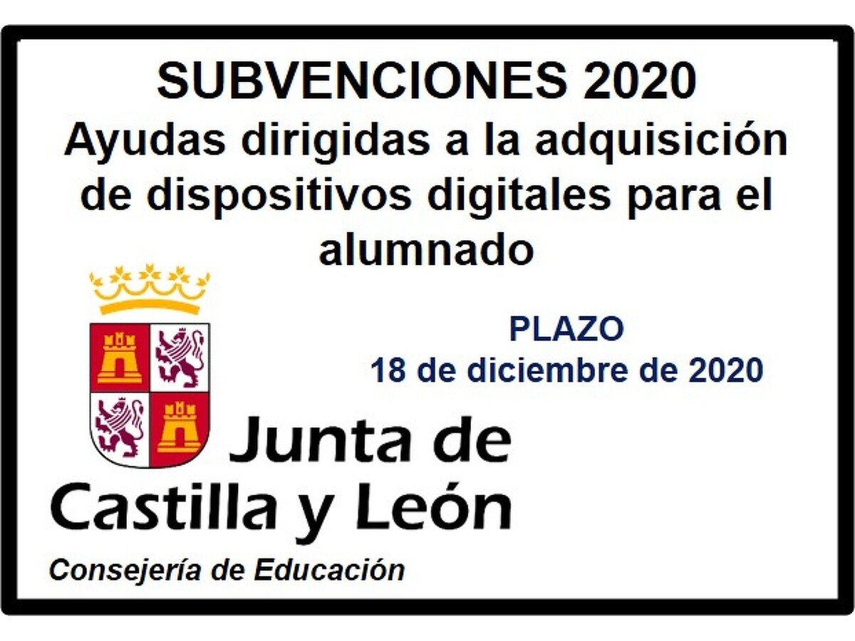 Ayudas dirigidas a la adquisición de dispositivos digitales