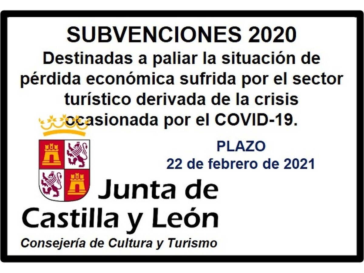 Convocatoria de ayudas al sector turístico: JCyL