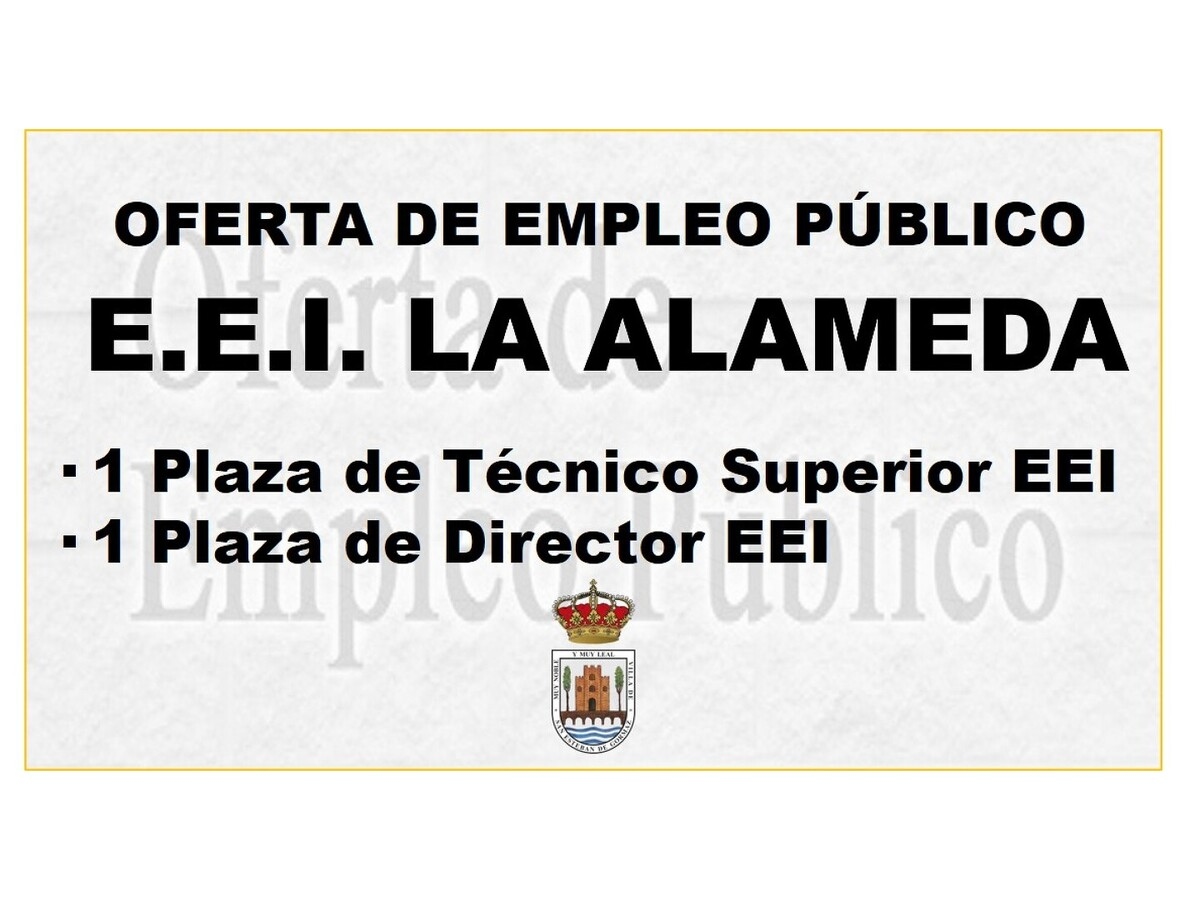 Oferta de empleo público: Escuela de Educación Infantil